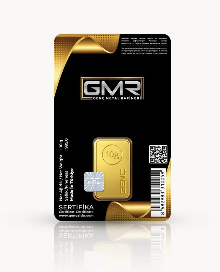özel ambalajlı 10 gram külçe altın görseli