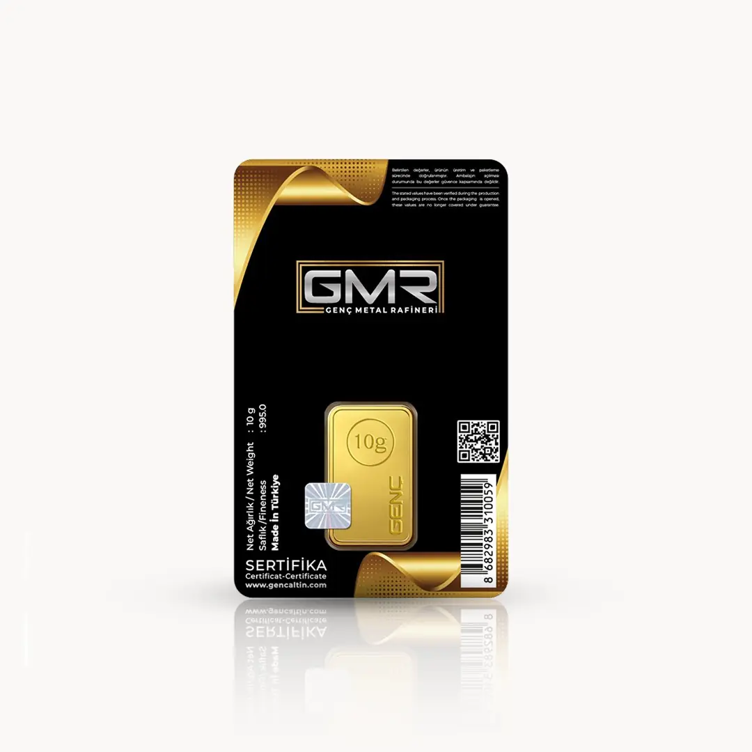 özel ambalajlı 10 gram külçe altın görseli