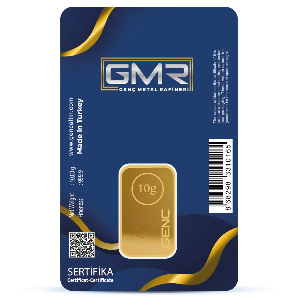 özel ambalajlı 10 gram külçe altın görseli