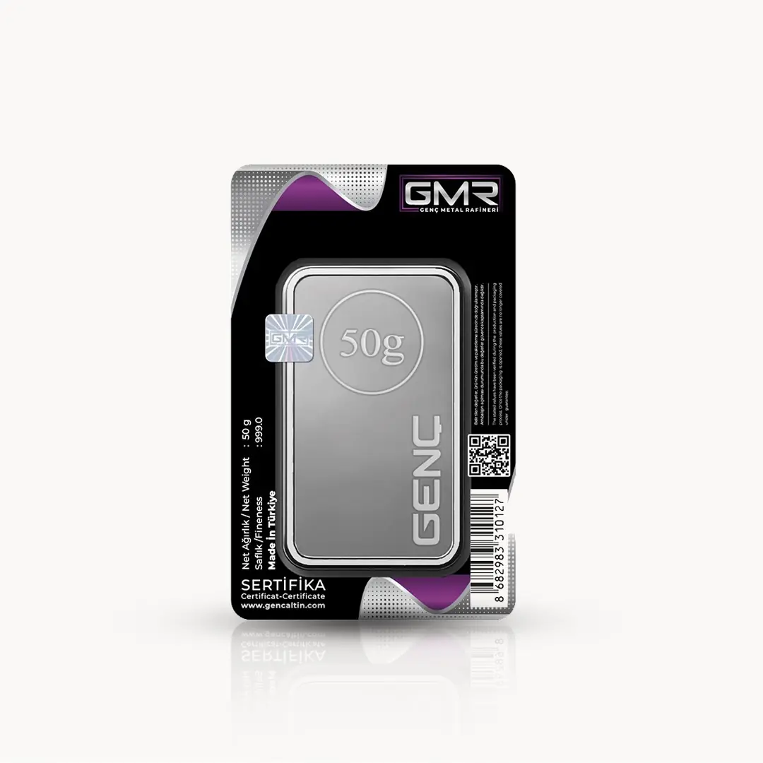 50 Gram Külçe Gümüş arka yüz küçük görseli