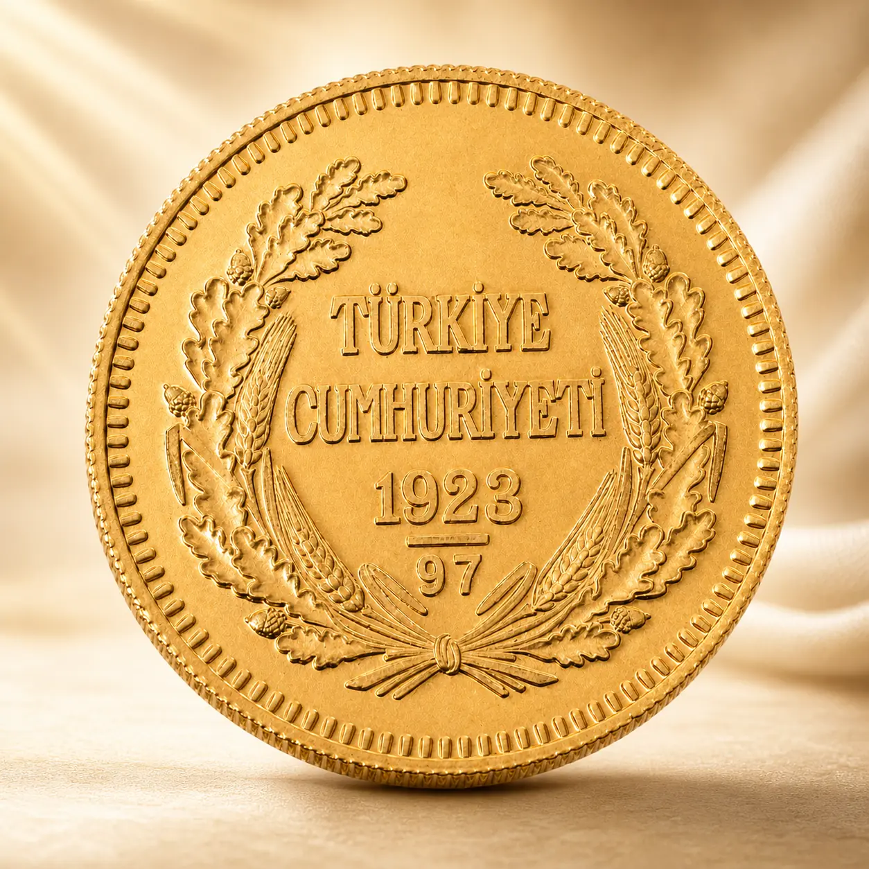 Cumhuriyet Ata Lira Çeyrek Altın Yeni Tarihli ön yüz büyük görsel