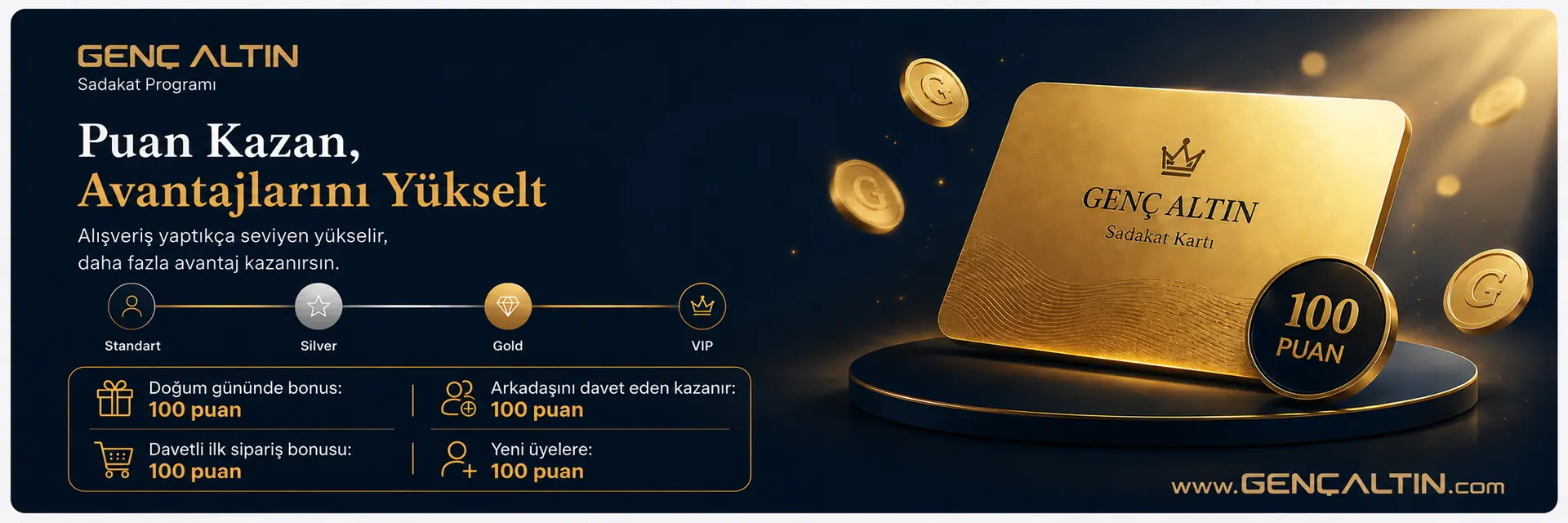 Genç Altın Sadakat Programı ile puan kazan ve avantajlarını yükselt